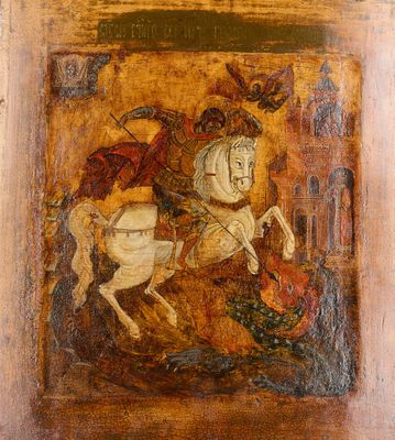une image d'un tableau représentant un homme à cheval
