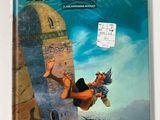 french children ' s book, les potamoos, with a picture of a man falling off a tower