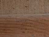 an image of a close up of a piece of wood with writing on it