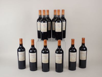 BORDEAUX - 12 bouteilles, Graves, Château Massereau, 2011.
