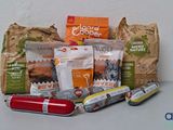 many different types of dog food on the table