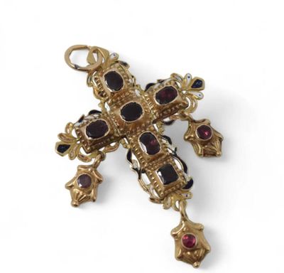 Croix régionale en or jaune 14K (585) biface, une première f…