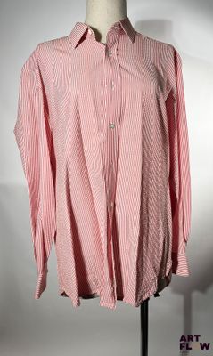 RONALD HOLLAND - Chemise rayée rouge et blanche à manches lo…