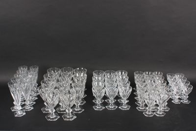 Baccarat, modèle Harcourt : importante partie de service de … - Photo 1