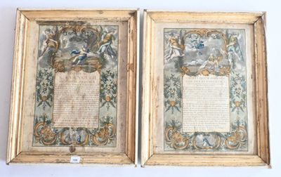 deux tableaux encadrés représentant des oiseaux et des fleurs sur un mur blanc