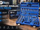 jeu d'outils composé de divers outils posés sur une table en bois