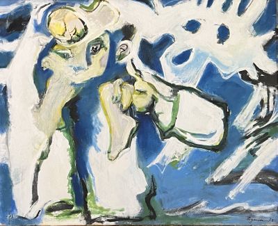 PIGNON Édouard (1905-1993) L’homme à l’enfant à l’arbre blan…