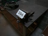 a table with a number plate on it in a room
