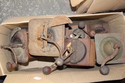 a box full of old machinery sitting on a table