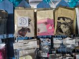 a display of cards and other items for sale