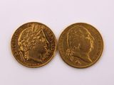 an image of two gold coins on a white surface