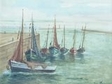many boats that are docked in the water