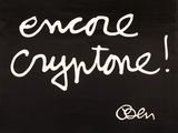 an image of a black bag with white writing on it