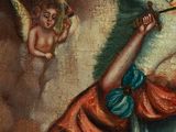 an image of a painting of an angel holding a sword