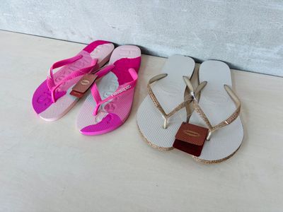 (x2) HAVAIANAS - paire de sandales EUR 43/44 (femme) neuf