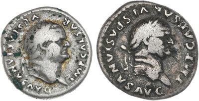 une pièce d'argent portant l'image d'un homme