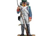 a figurine of a soldier in uniform with a sword