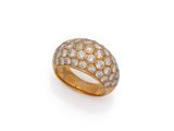 an 18k gold and diamond ring