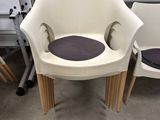 two chairs that are sitting next to each other on the floor
