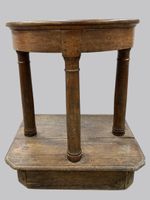 Tabouret de chantre en chêne massif - demi-lune et mini estr… (photo 2)