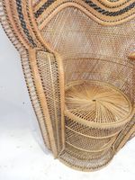 Fauteuil en rotin teinté et cannage dit "EMMANUELLE" à large… (photo 5)