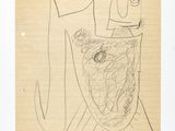 une image représentant un dessin d'un homme tenant un couteau