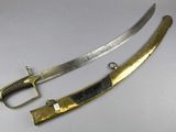 a close up of two swords on a white surface