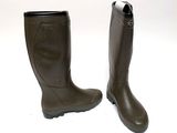 a pair of boots that are on a white surface