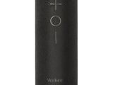 une enceinte portable noire avec un micro sur le dessus