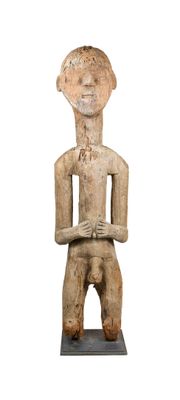 statue d'un homme assis sur un socle, les mains posées sur les genoux