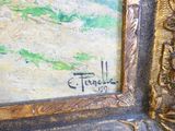 an image of a close up of a painting on a wall