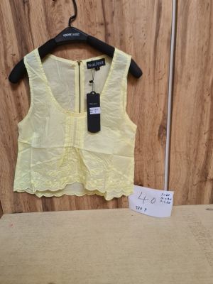 Lot de 180 tops femme sans manches ? Jaune avec broderies