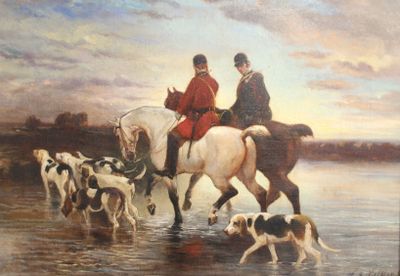 James-Alexander WALKER (1831-1898) Sonneurs de trompe à chev…