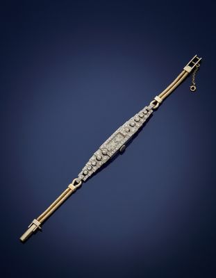 a gold and diamond bracelet, by cartier