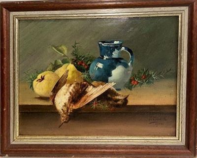 J COVITIOL NATURE MORTE, 1903 Huile sur toile signée et daté…