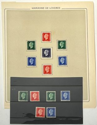 France Marianne de Dulac (Londres) 701Aà F* (510 €) ; 701A-C…