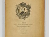 un vieux livre sur lequel figure l'image d'un homme portant une couronne