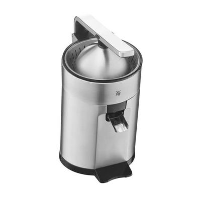a close up of a silver trash can on a white background
