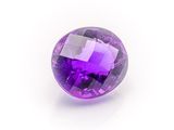 a purple amethe gems on a white background