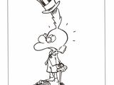 cartoon drawing of a man with a top hat and cane