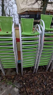 mobilier de terrasse comprenant environ : - Photo 1