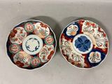 pair of japanese imari porcelain saucers, 19th century