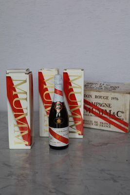 three boxes of wine and a bottle of wine on a table