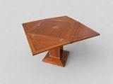 a wooden table with a star design on top of it