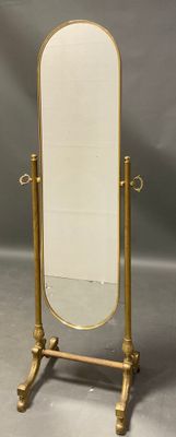 Miroir Psyché en bronze doré