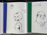 a book that has a bunch of drawings on it