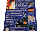 a back cover of a video game with a picture of a man on a motorcycle