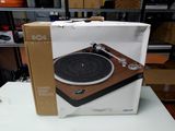 a box with a record player inside of it