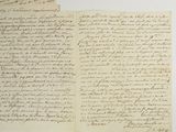 deux pages d'une lettre écrite en cursive sur un support blanc