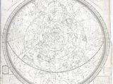 une vieille carte de l'hémisphère nord avec le soleil au centre